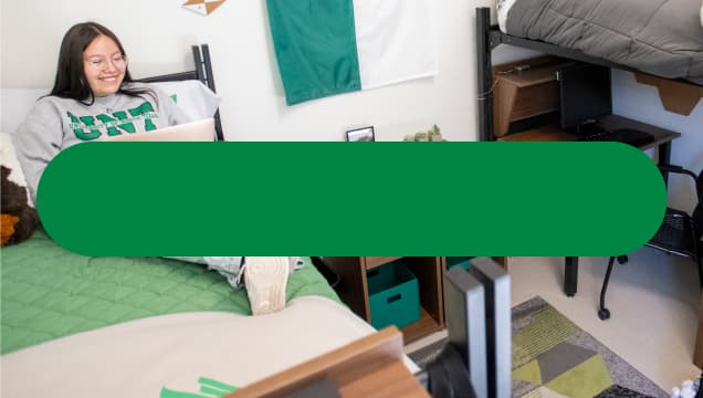students hanging out in a decorated hall room 