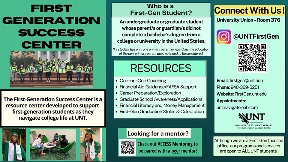 First Generation Success Center slide